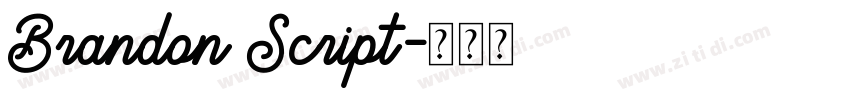 Brandon Script字体转换